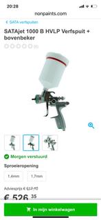 SATA JET 1000B HVLP Verfspuit bovenbeker, Auto diversen, Ophalen of Verzenden, Zo goed als nieuw