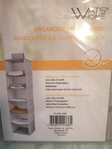 Hangende organizer met 6 vakken/planken       NIEUW!!!!! beschikbaar voor biedingen