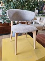 Eetkamerstoel beuken naturel met warmgrijze stoffering NIEUW, Huis en Inrichting, Stoelen, Ophalen, Hout, ., Nieuw