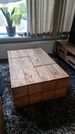 Salontafel industrieel 120x80x40 ZGAN /bijzettafel zuil grof, Ophalen, 100 tot 150 cm, 50 tot 100 cm, Zo goed als nieuw