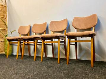 Vintage design stoelen Deens retro teak jaren 60/70 chairs beschikbaar voor biedingen