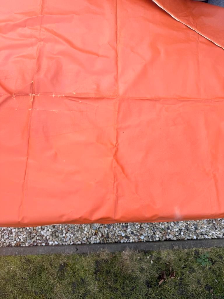 Bed zeil; VINTAGE. 92x95cm., Kinderen en Baby's, Kinderkamer | Beddengoed, Ophalen, Rood