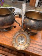 Suiker en melk stelletje Leonard silverplated, Ophalen, Zilver