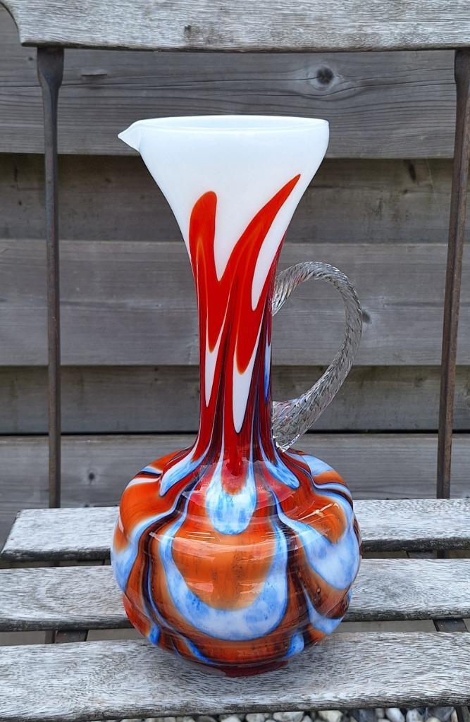 Prachtige grote vintage opaline vaas., Verzamelen, Retro, Huis en Inrichting, Ophalen of Verzenden