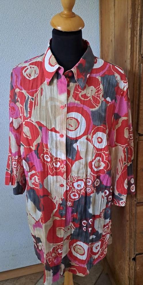 Atelier Creation Blouse met 46, Kleding | Dames, Blouses en Tunieken, Zo goed als nieuw, Maat 46/48 (XL) of groter, Rood, Ophalen of Verzenden