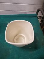 bloempot wit aardewerk vierkant, Ophalen of Verzenden, 'T Olde Gre-j, Info@toldegrej.nl, Endepoelstraat 20f Didam