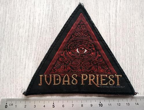Judas Priest nostradamus eye triangle 2008 patch used838, Verzamelen, Muziek, Artiesten en Beroemdheden, Gebruikt, Foto of Kaart