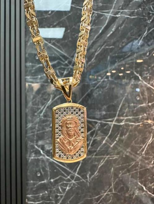 14k gouden Magnum ketting met hanger | 70 cm | 5 mm, Sieraden, Tassen en Uiterlijk, Kettingen, Nieuw, Goud, Met hanger, Ophalen of Verzenden