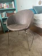 Design stoel echt leer € 100,00, Huis en Inrichting, Zwart, Leer, Ophalen of Verzenden, Zo goed als nieuw