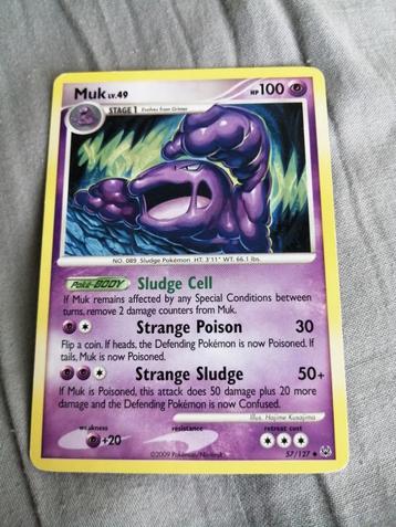 MOET NU WEG!!! LEUKE MUK POKEMONKAART VERZAMELING CARD beschikbaar voor biedingen