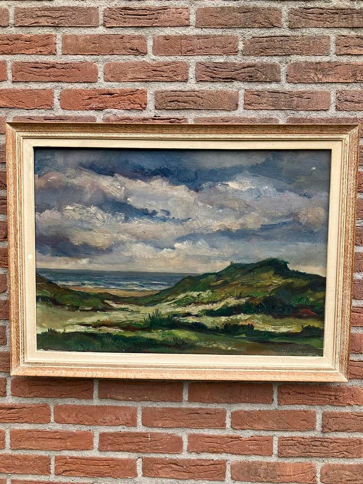 Gerad Post-Greve uit Apeldoorn : schilderij duinlandschap, Antiek en Kunst, Kunst | Schilderijen | Klassiek, Ophalen of Verzenden