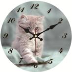 wandklok 40 cm model kitten - hoge opruimkorting !, Ophalen of Verzenden, Nieuw, Wandklok