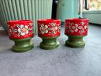 Drie vintage eierdopjes, Verzenden, Gebruikt, Overige stijlen, Overige typen