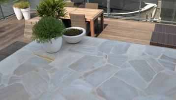 natuursteen tuintegels flagstones Brasil White Kwartsiet beschikbaar voor biedingen