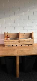 Houten wijnrek voor flessen en glazen., Ophalen, Gebruikt