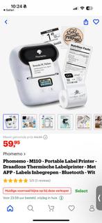 Tweedehands ongebruikt Phomemo label printer m110, zwart,, Ophalen of Verzenden, Zo goed als nieuw