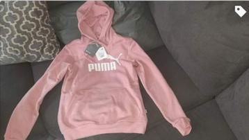 Puma roze hoodie maat S