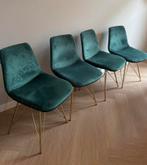Velvet eetkamer-stoelen., Huis en Inrichting, Ophalen, Zo goed als nieuw, Overige materialen, Vier