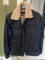 Zara spijkerjas met wollen kraag - Maat M, Ophalen, Zo goed als nieuw, Maat 48/50 (M), Blauw