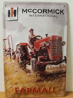 Mc Cormick Farmall tractor relief reclamebord van metaal, Ophalen of Verzenden, Nieuw, Auto's