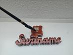 Houten pennenhouder “Suriname” – handgemaakt souvenir, Ophalen of Verzenden, Nieuw, Balpen, Overige merken