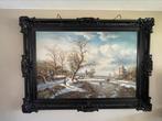 Groot Landschap Schilderij. 222 cm Breed X 162 cm Hoog., Antiek en Kunst, Kunst | Schilderijen | Klassiek, Ophalen