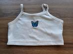 creme topje met vlinder Shein mt 7 jr, Gebruikt, Meisje, Shein, Ophalen of Verzenden