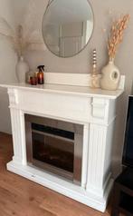 Openhaard met schouw & afstandsbediening, Huis en Inrichting, Haarden, Ophalen, Gebruikt, Vrijstaande haard, Elektrische haard