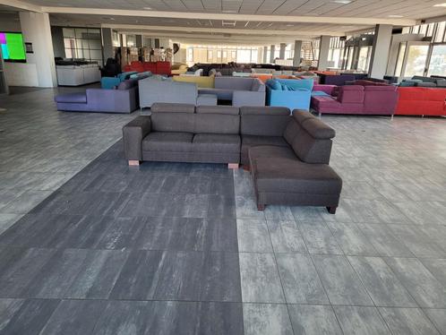 Hoekbank chaise lounge donkerbruin 275x240 | BEZORGEN, Huis en Inrichting, Banken | Bankstellen, Zo goed als nieuw, Hoekbank, Vierpersoons of meer