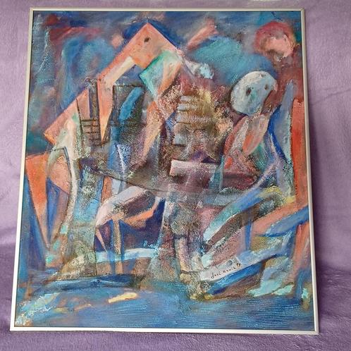 Schilderij José Kruik - Bezoek, Antiek en Kunst, Kunst | Schilderijen | Klassiek, Ophalen of Verzenden