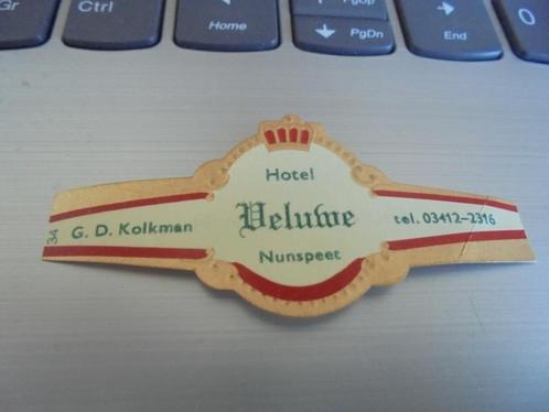 Sigarenband Hotel VELUWE in Nunspeet (G. Kolkman), Verzamelen, Rookartikelen, Aanstekers en Luciferdoosjes, Zo goed als nieuw