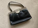 Oude handtas // zwart leder suede binnenvoering, Ophalen of Verzenden, Zo goed als nieuw, Zwart, Handtas