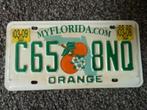 Kentekenplaat licenseplate Florida Orange USA, Verzenden, Gebruikt, Auto's