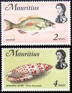 KAVEL Mauritius 1969, QEII - Vis - Schelp,2c en 4c, pfrs., Ophalen of Verzenden, Dier of Natuur, Postfris