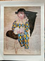 Picasso, Paul als harlekijn, offsetlitho op ondervel, Antiek en Kunst, Kunst | Litho's en Zeefdrukken, Ophalen of Verzenden
