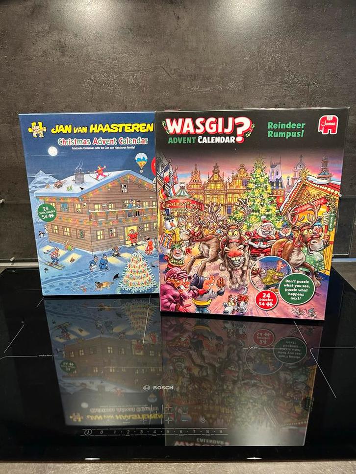 Puzzel Adventskalender Set - Jan van Haasteren & Wasgij, Hobby en Vrije tijd, Denksport en Puzzels, Nieuw, Legpuzzel, Minder dan 500 stukjes