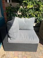 Hoekmodule Loungeset Grijs met Kussens, Ophalen, Gebruikt, Loungeset, Wicker