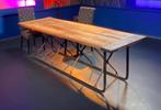 Mooie stevige tafel, Huis en Inrichting, Ophalen, Eikenhout, 200 cm of meer, 50 tot 100 cm
