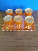 gave complete eierdopset oranje luster Victoria, Ophalen of Verzenden