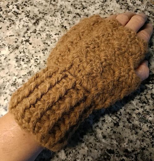 Gehaakte ALPACAWOLLEN vingerloze wanten goveletty maat M, Kleding | Dames, Mutsen, Sjaals en Handschoenen, Nieuw, Handschoenen