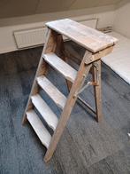 Vintage Schildersladder / Trapje, Doe-het-zelf en Verbouw, Ladders en Trappen, Ophalen of Verzenden, Gebruikt, Trap, Minder dan 2 meter