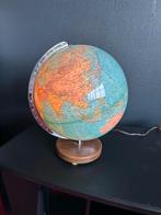 Verlichte Vintage Wereldbol, Huis en Inrichting, Woonaccessoires | Wereldbollen, Ophalen, Verlicht, Gebruikt