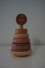 Little Dutch – Roze wiebeltoren met stapelschijven, Kinderen en Baby's, Speelgoed | Houten speelgoed, Ophalen of Verzenden, Gebruikt