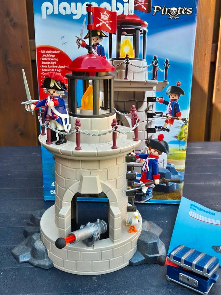 Playmobil Piraten Vuurtoren 6680 - Compleet!, Kinderen en Baby's, Speelgoed | Playmobil, Zo goed als nieuw, Complete set, Ophalen of Verzenden