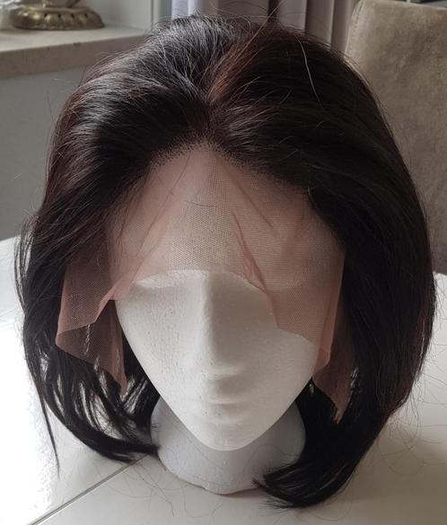 Nieuw, dames pruik, echt natuurlijk haar. 37 cm, Sieraden, Tassen en Uiterlijk, Uiterlijk | Haarverzorging, Nieuw, Pruik of Haarverlenging