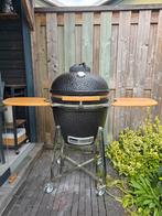 Keramische BBQ Kamado Zwart met Bamboe planken, Ophalen, Zo goed als nieuw
