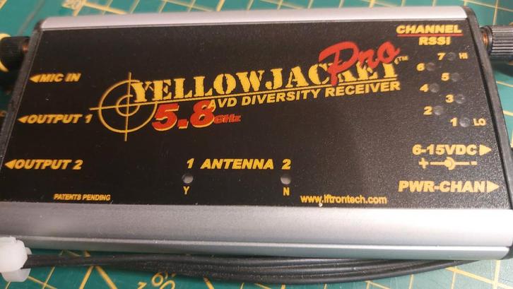 LFTONTREC YellowJacket AVD Diversity Receiver Pro 5.8 ghz, Audio, Tv en Foto, Drones, Gebruikt, Ophalen of Verzenden