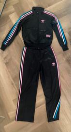 Vintage Trainingspak Adidas original chile ‘62 zwart glans, Zwart, Overige typen, Ophalen of Verzenden, Zo goed als nieuw