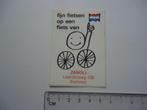sticker oud EEMNES Zanoli fijn fietsen smile winkel vintage, Verzenden, Zo goed als nieuw