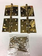 Scharnieren  (geel koper) 4x, Ophalen, Nieuw, Koper of Messing, Scharnier